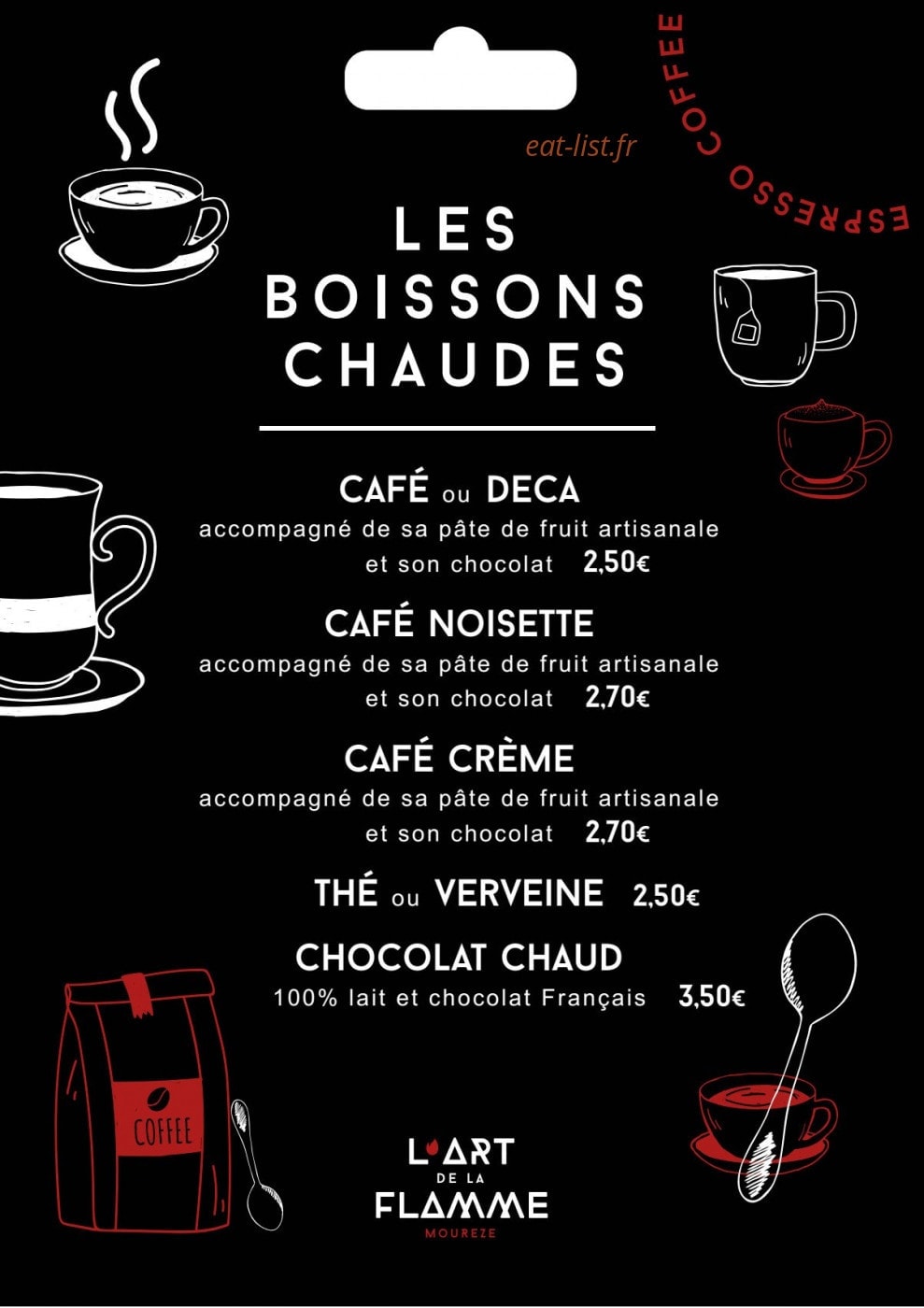 L'Art de la Flamme — carte page 19