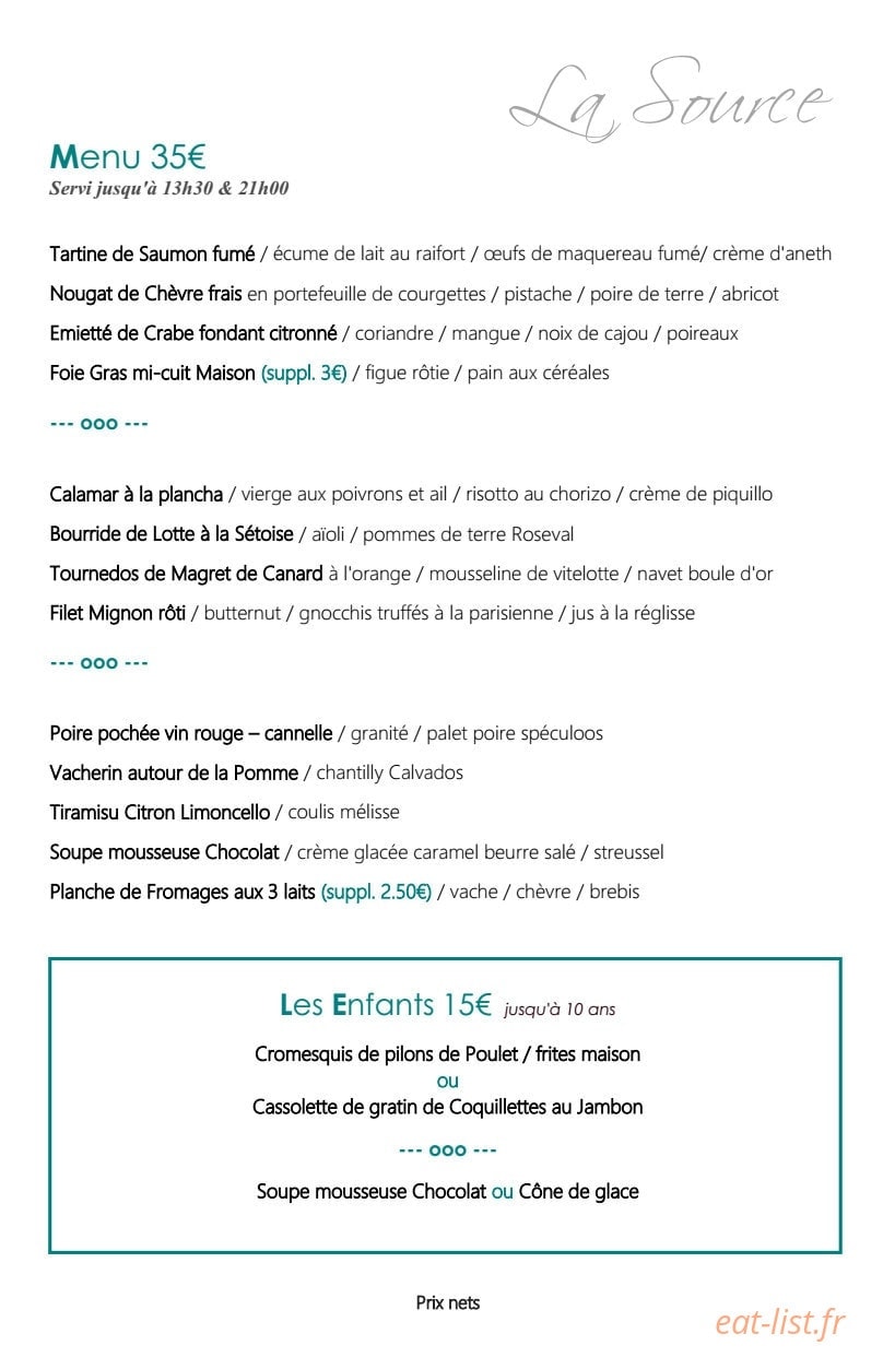 La Source — carte page 1