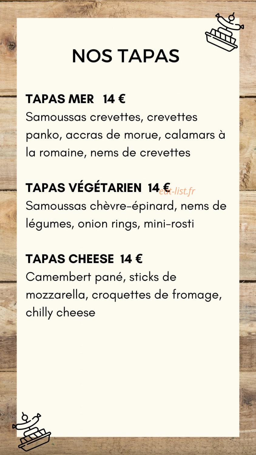 Ô Bar à Burgers — carte page 5