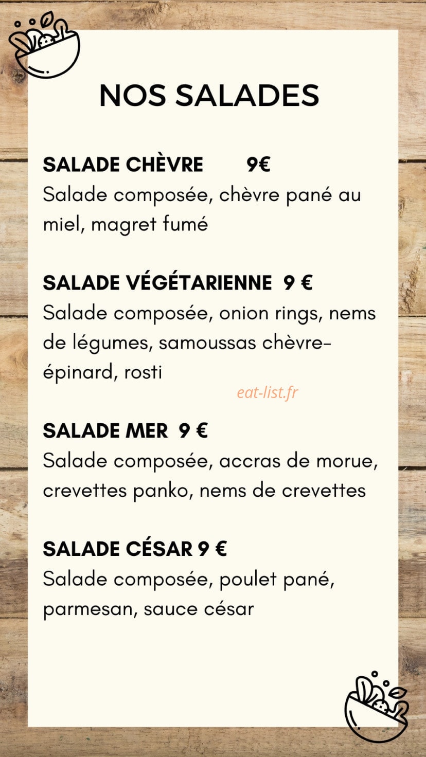 Ô Bar à Burgers — carte page 6