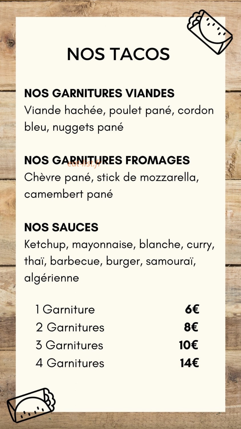 Ô Bar à Burgers — carte page 4