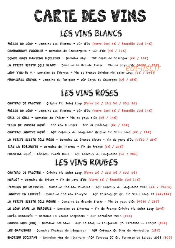 La Table Des Copains — carte page 5