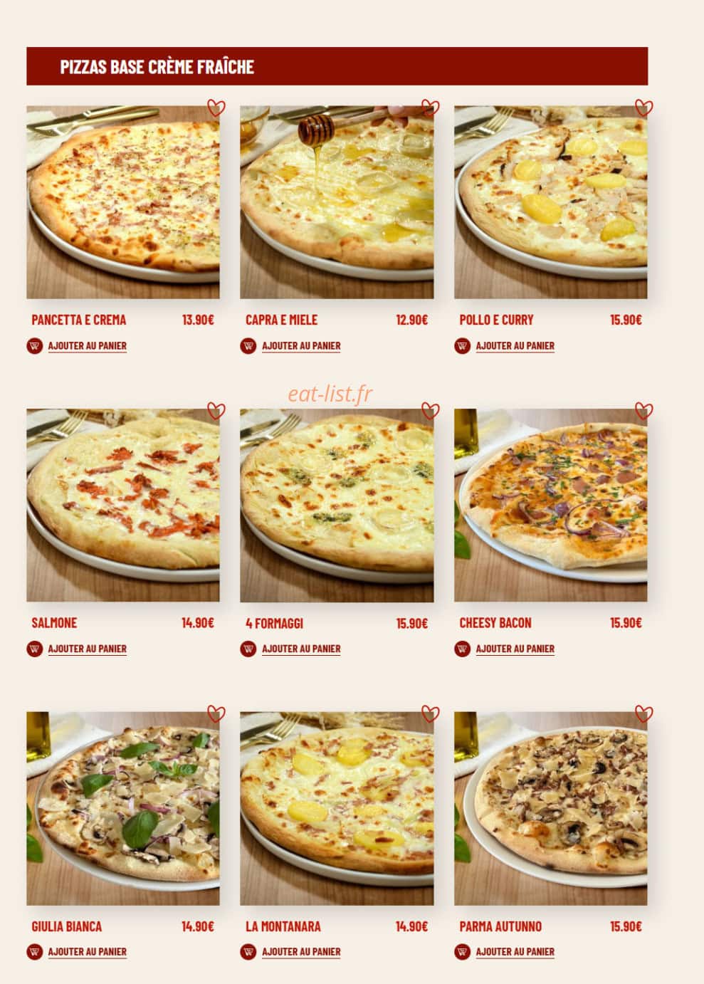 Pizzeria Gino & Giulia — carte page 3