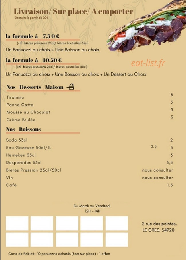 Le mood pizzeria — carte page 4