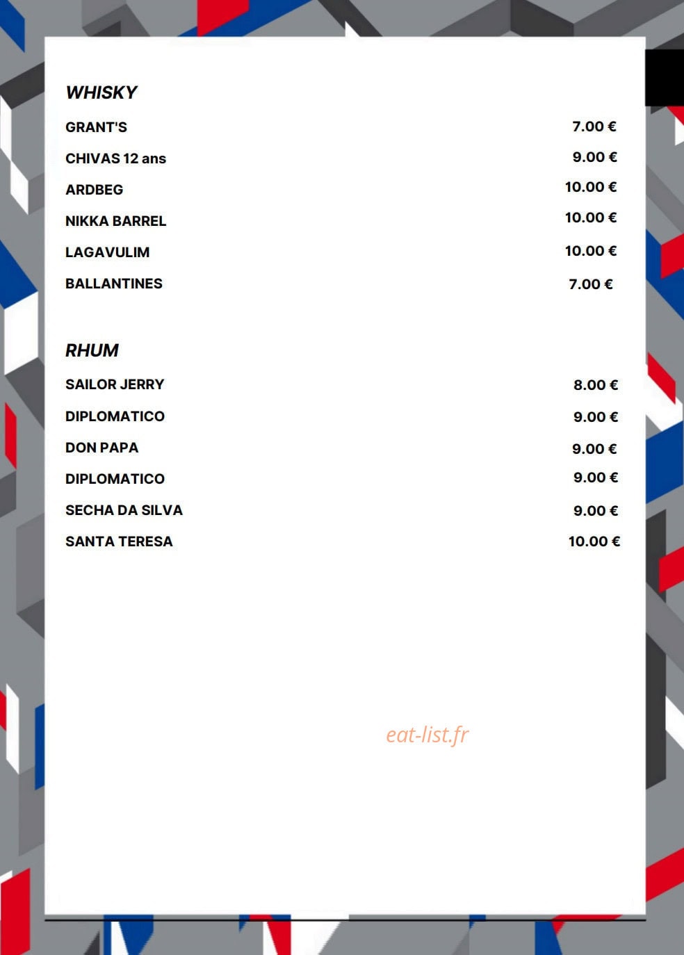 Pro Race Cafe — carte page 4