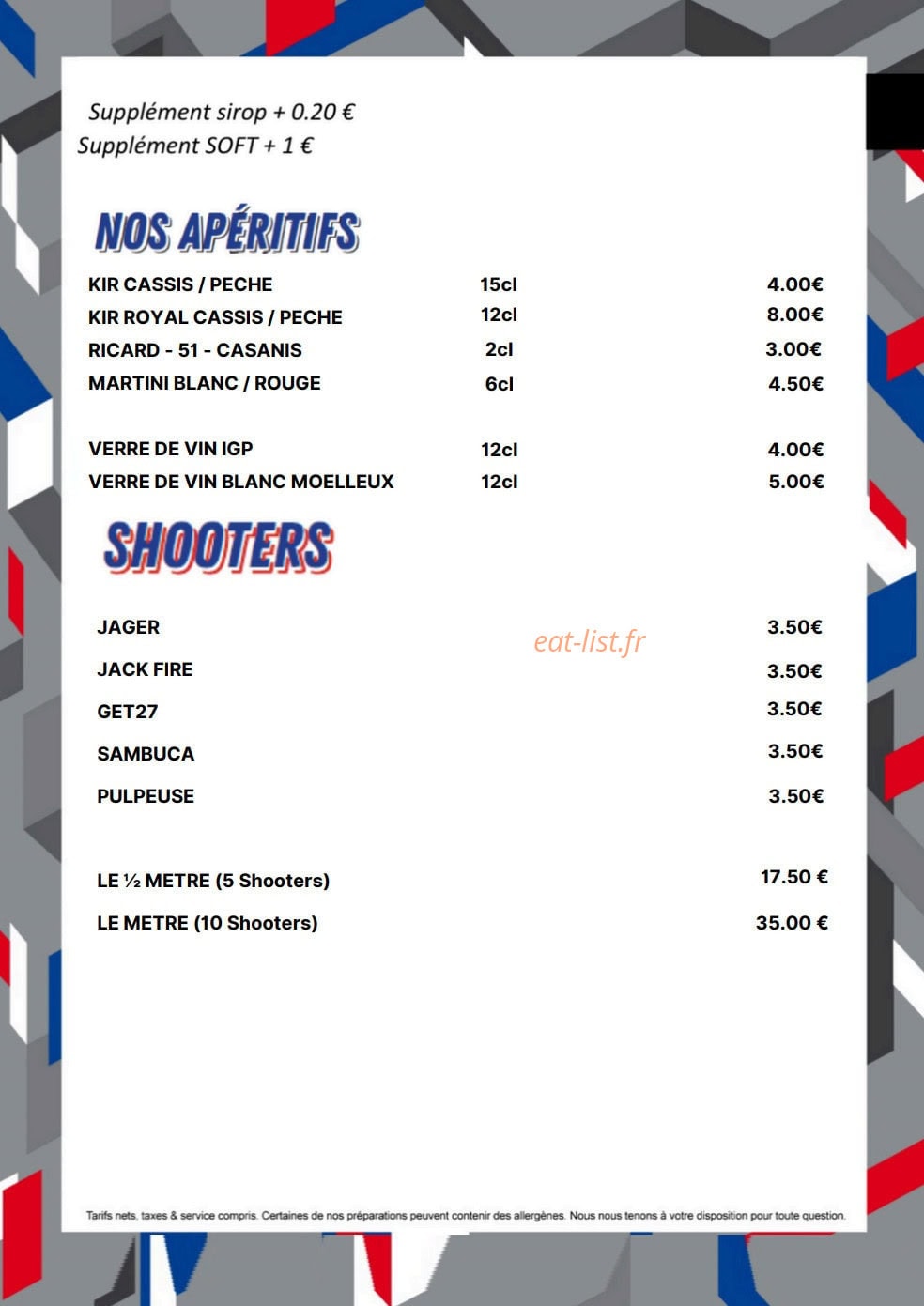 Pro Race Cafe — carte page 6