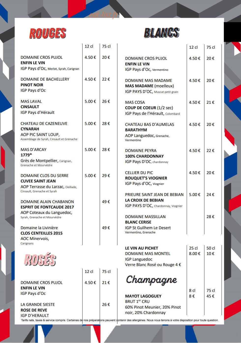 Pro Race Cafe — carte page 9