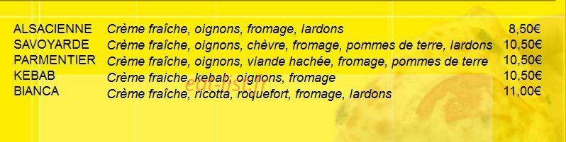 Avanti Pizza — carte page 2