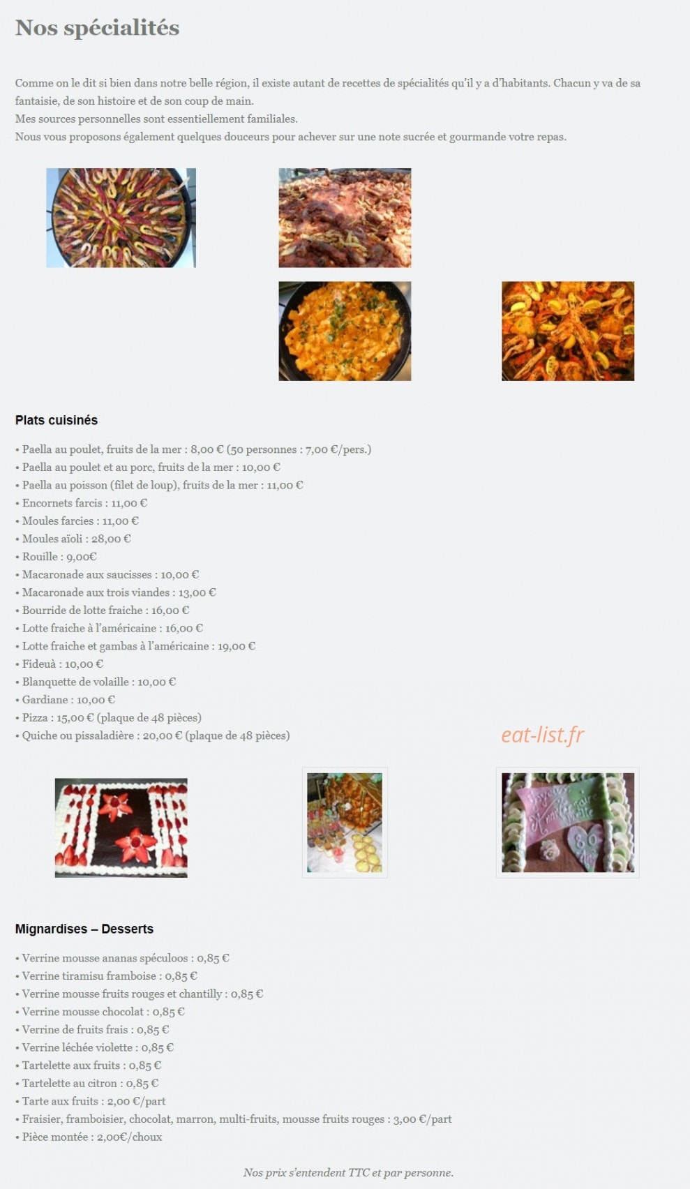 Chez Sylvie — carte page 2