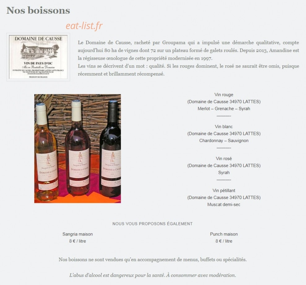 Chez Sylvie — carte page 4