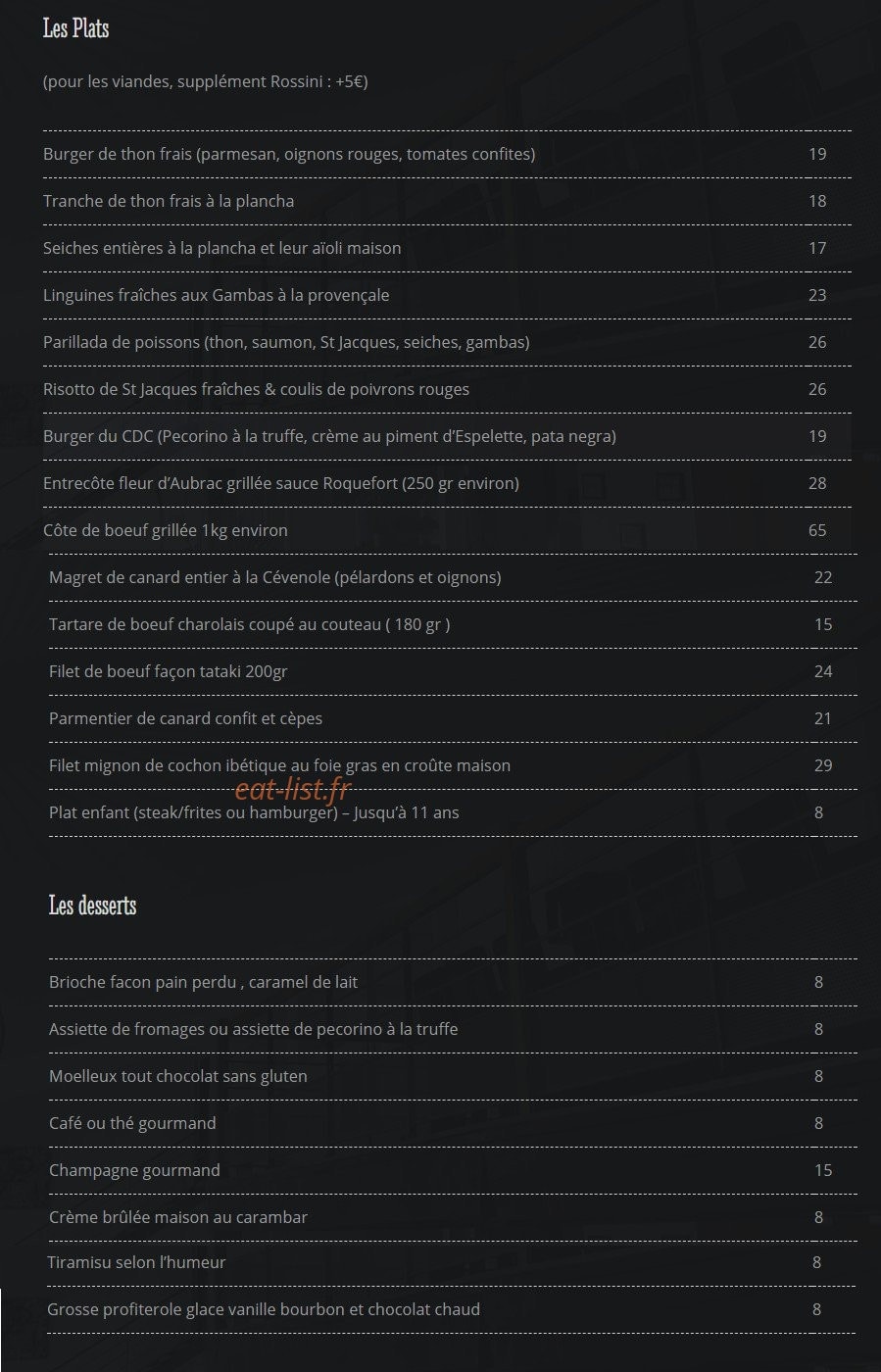 Coup De Coeur — carte page 2