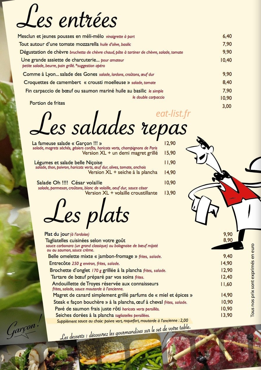 Garçon — carte page 1