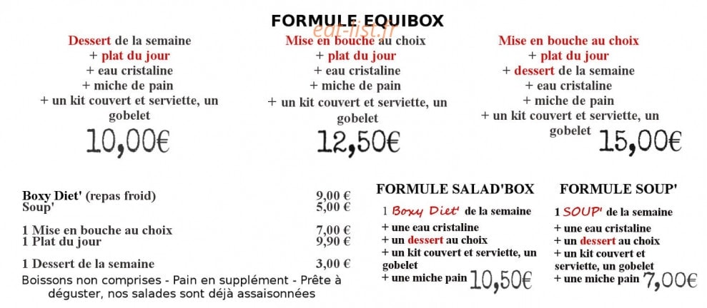 Ginie Gourmet — carte page 2