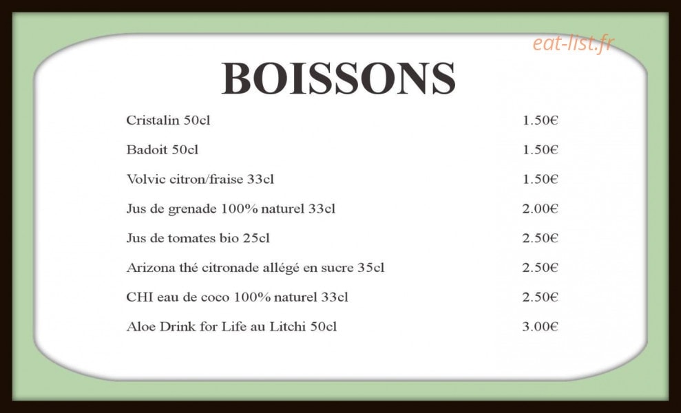 Ginie Gourmet — carte page 4