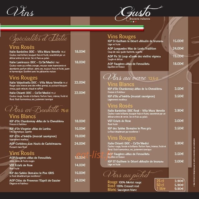 Gusto — carte page 7