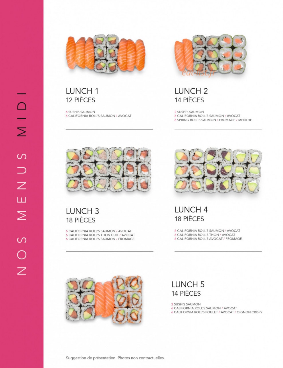 Lady Sushi — carte page 6