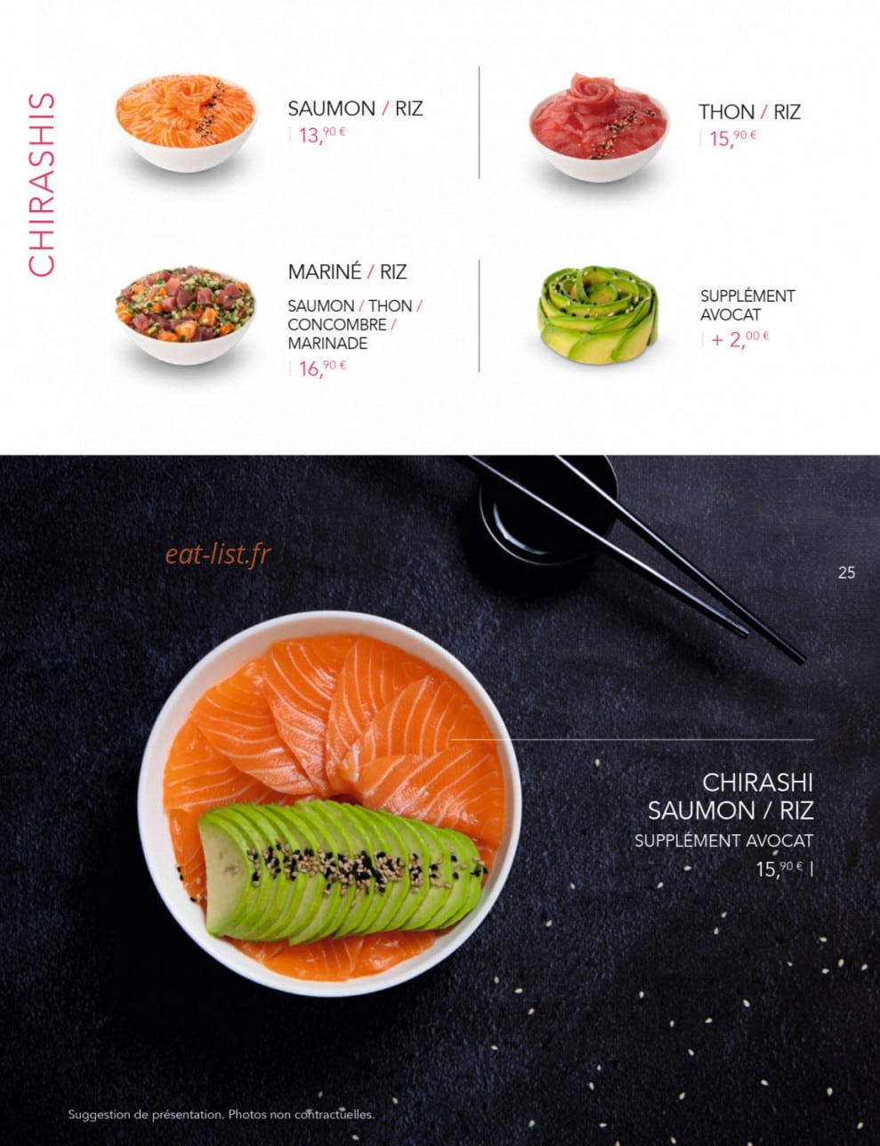 Lady Sushi — carte page 25