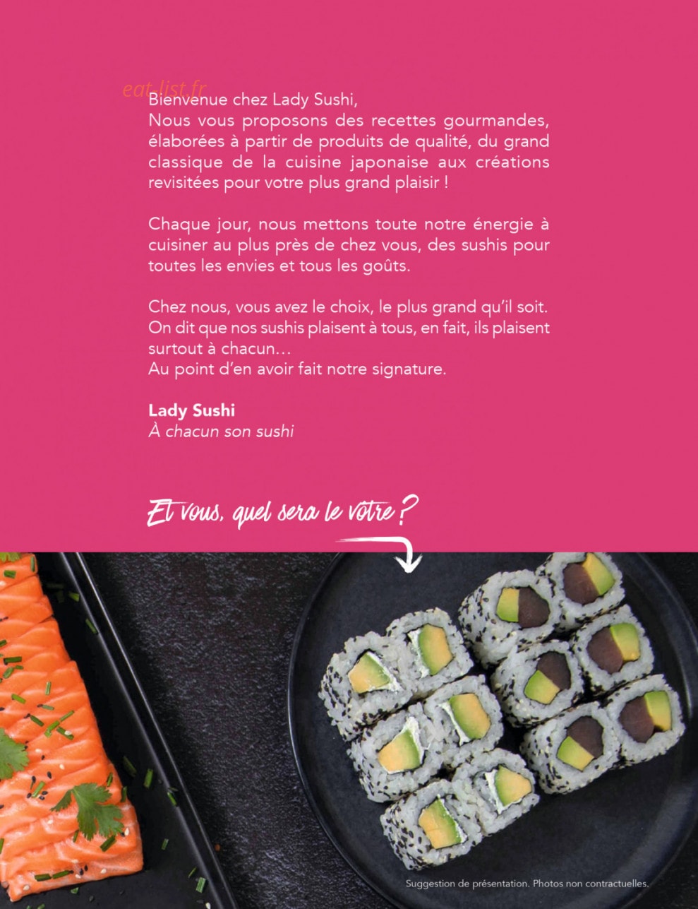 Lady Sushi — carte page 3
