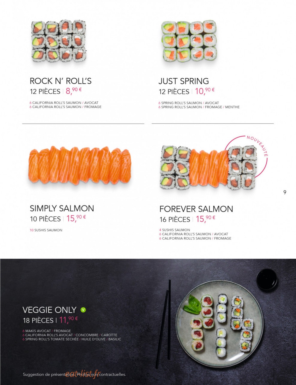 Lady Sushi — carte page 9