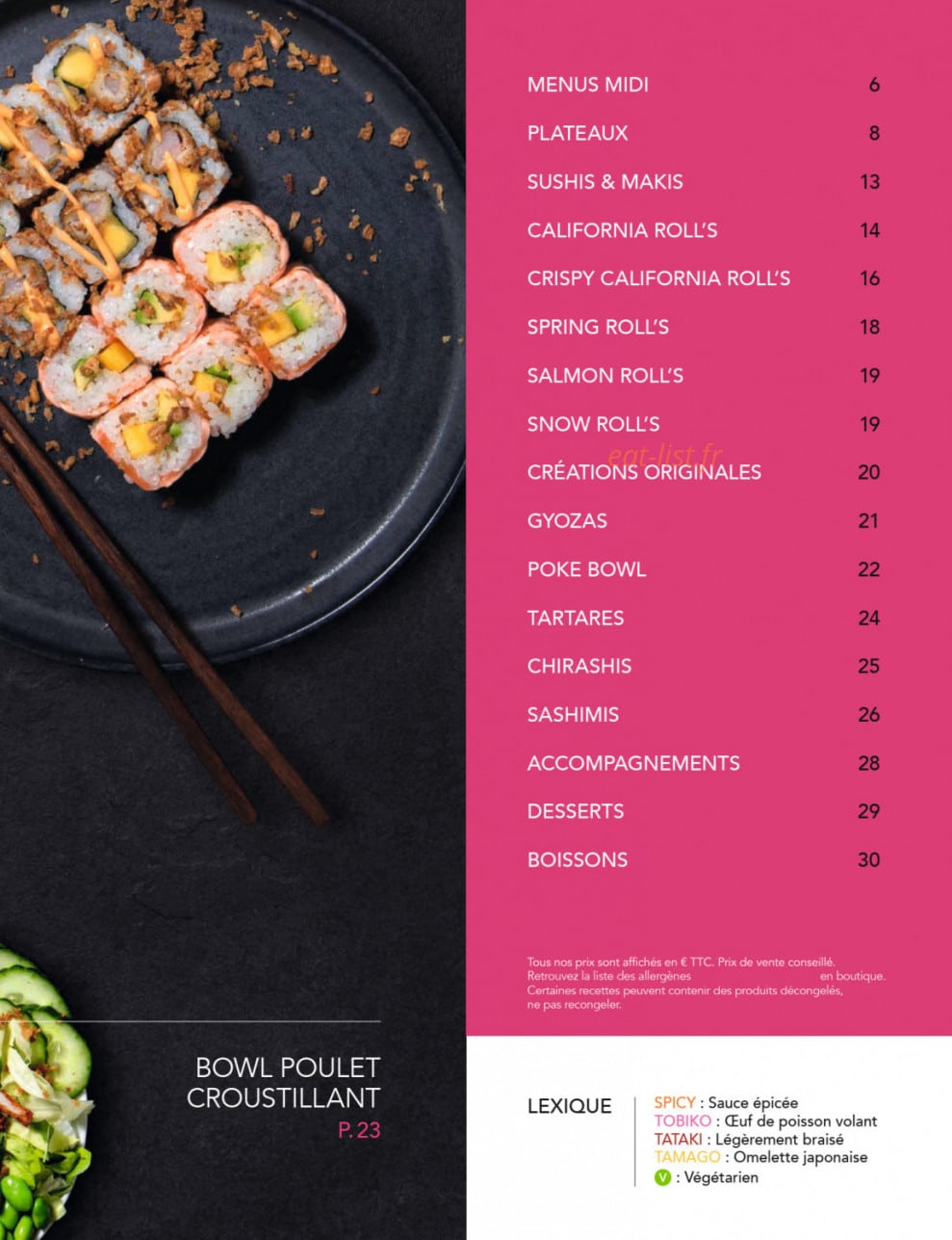 Lady Sushi — carte page 5