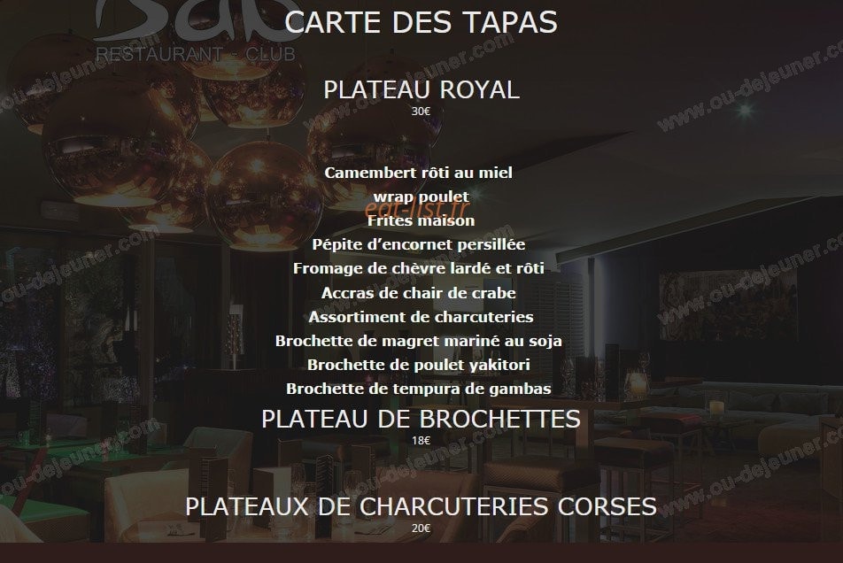 Le Bab — carte page 5