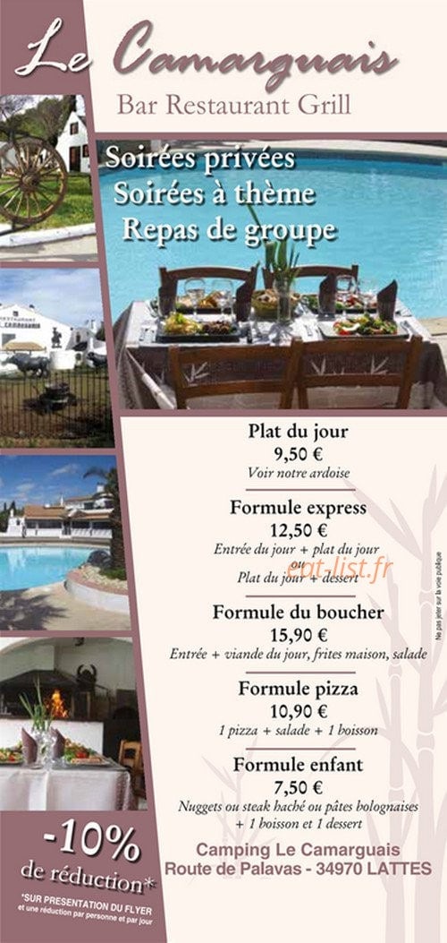 Le Camarguais — carte page 1
