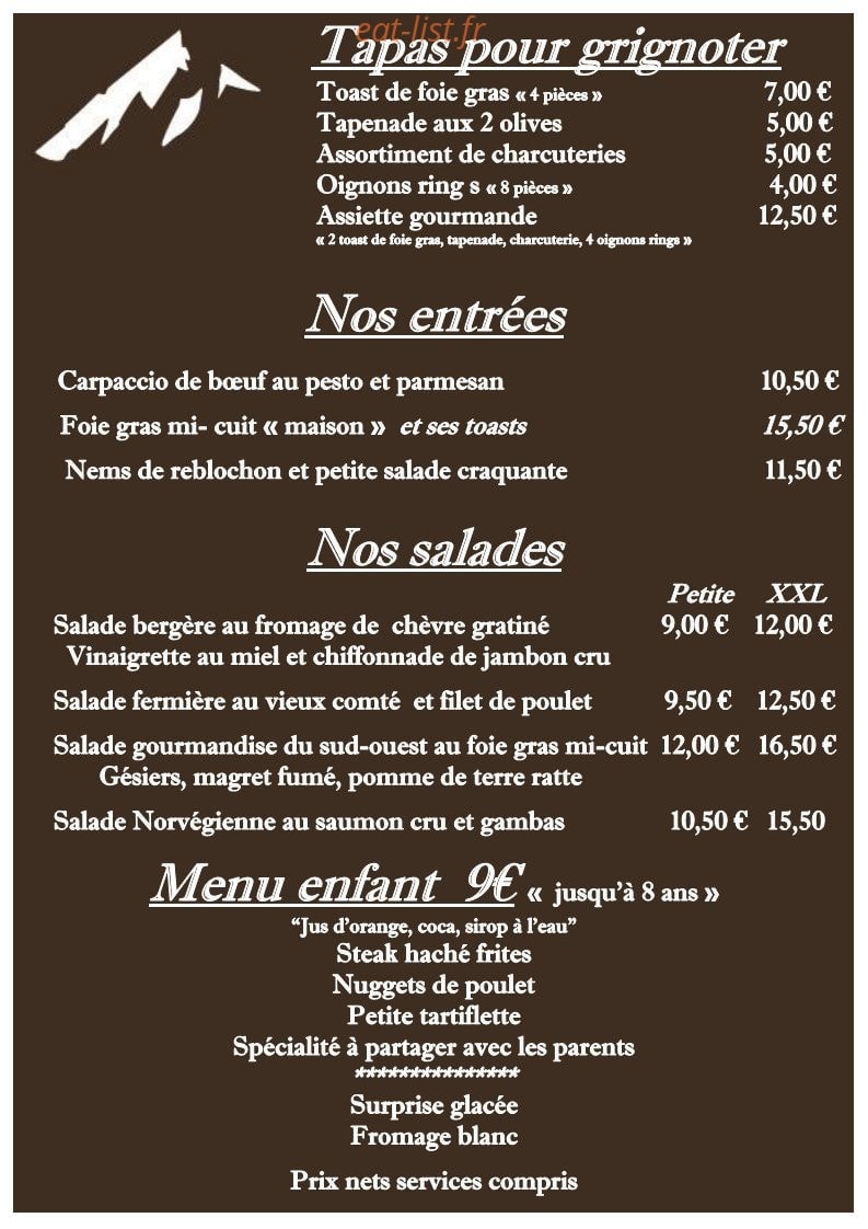 Le chalet chamoniard — carte page 1