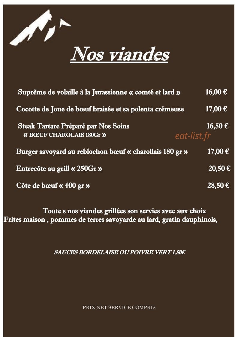 Le chalet chamoniard — carte page 2