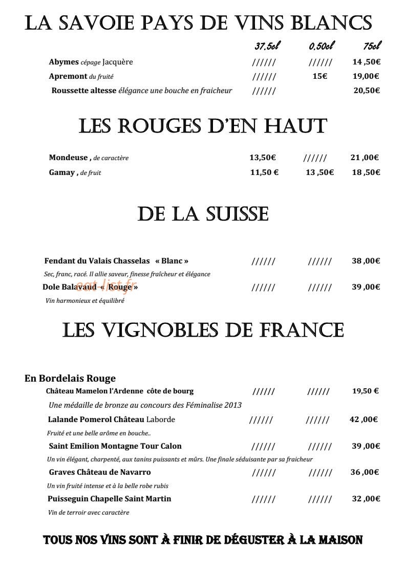 Le chalet chamoniard — carte page 4