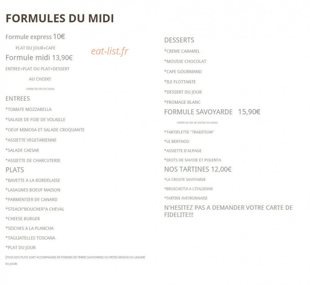 Le chalet chamoniard — carte page 10
