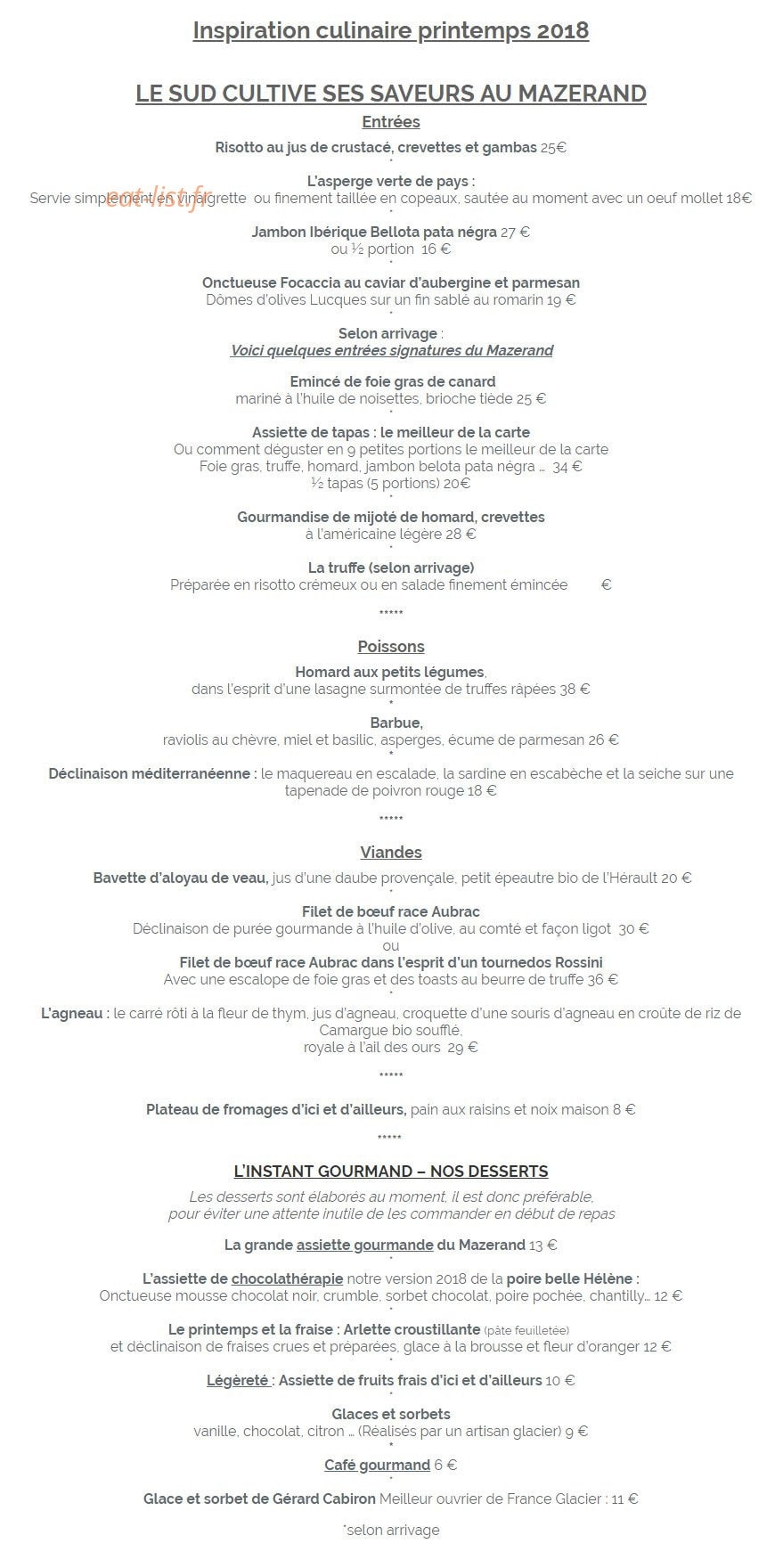 Le Mazerand — carte page 1