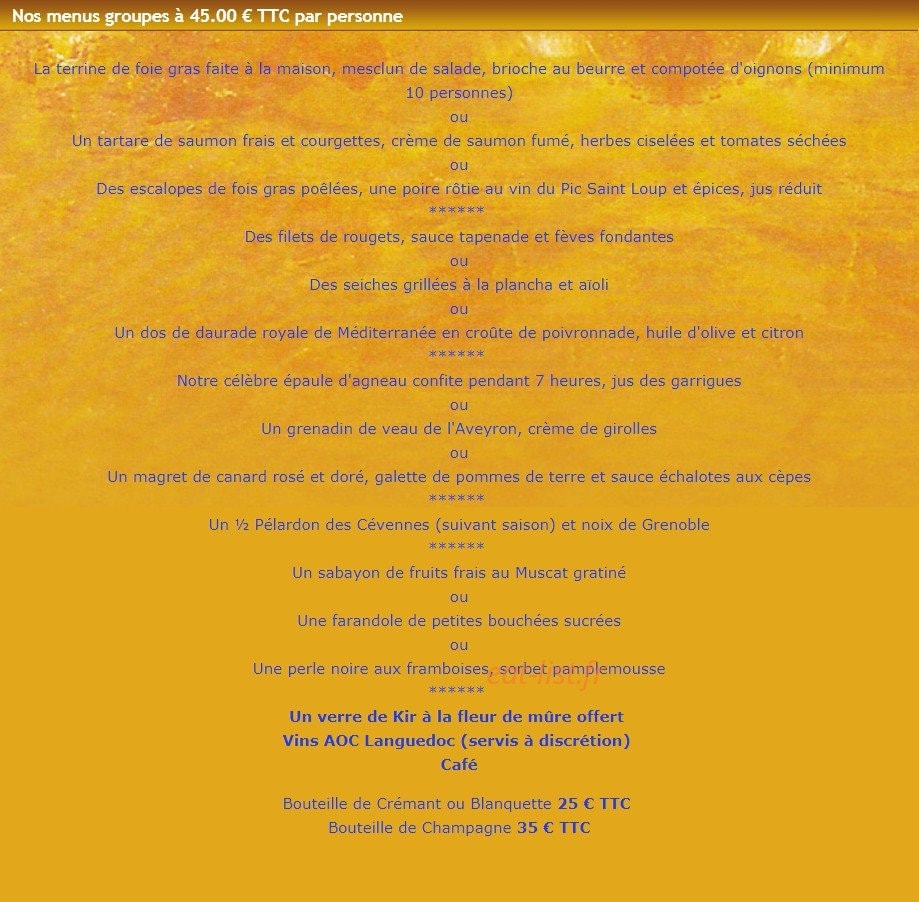 Les Cuisiniers Vignerons — carte page 5