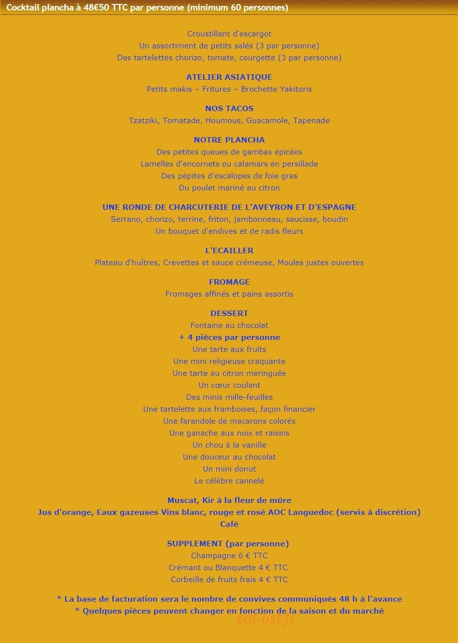 Les Cuisiniers Vignerons — carte page 12
