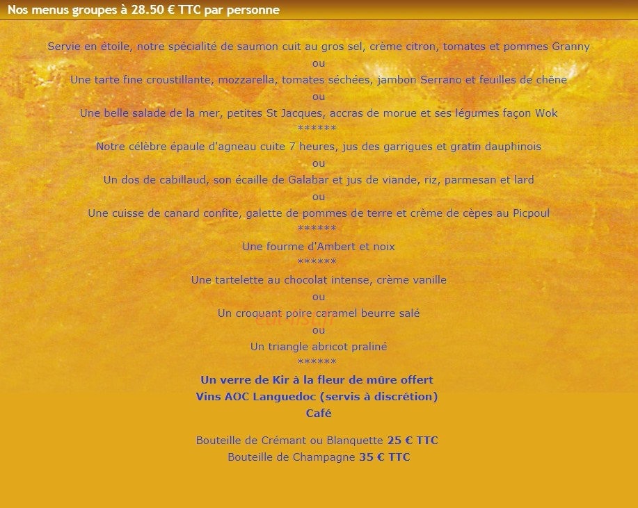 Les Cuisiniers Vignerons — carte page 3