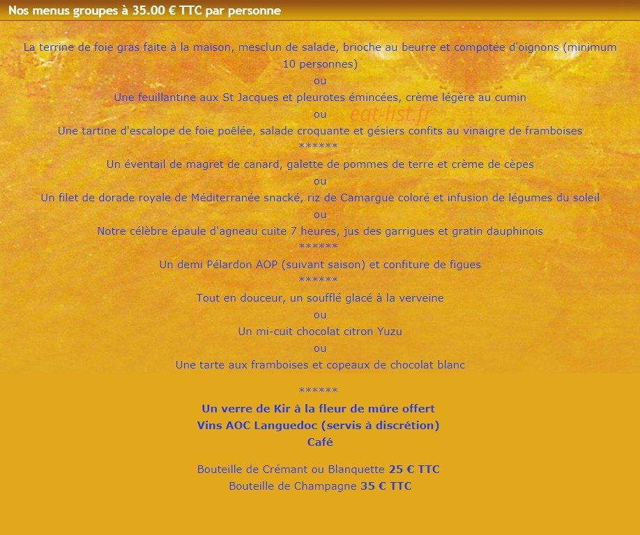 Les Cuisiniers Vignerons — carte page 4