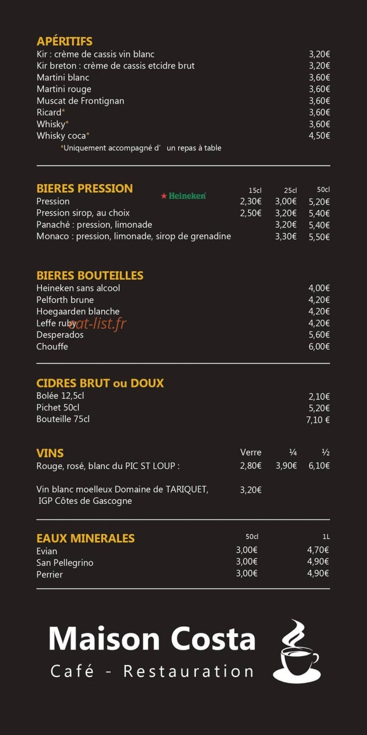 Maison Costa — carte page 3