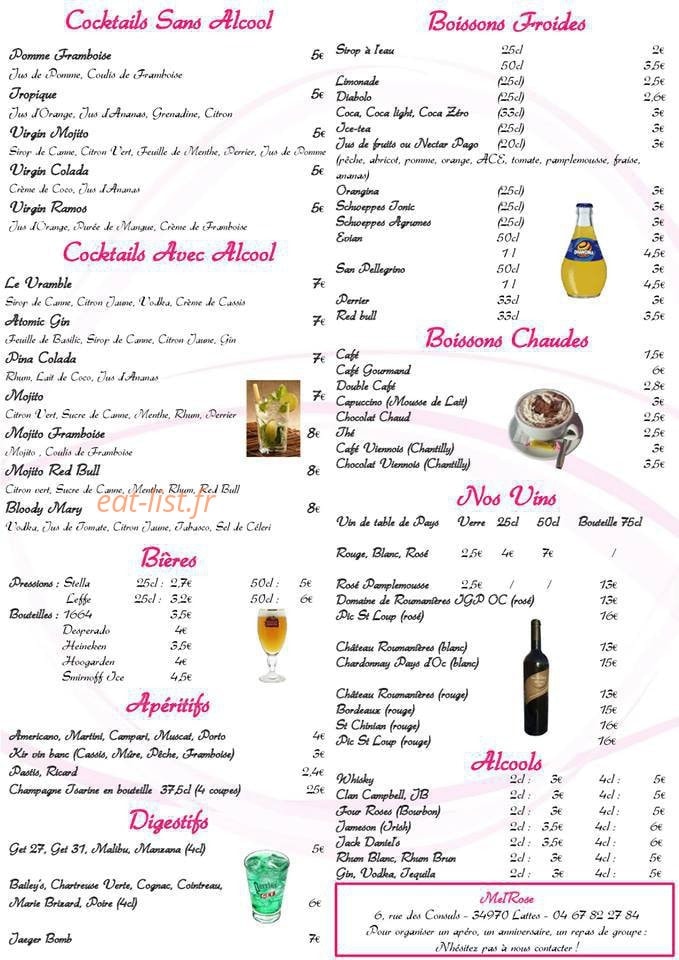 Mel'Rose — carte page 5