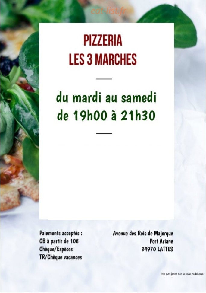 Pizzeria les 3 Marches — carte page 3