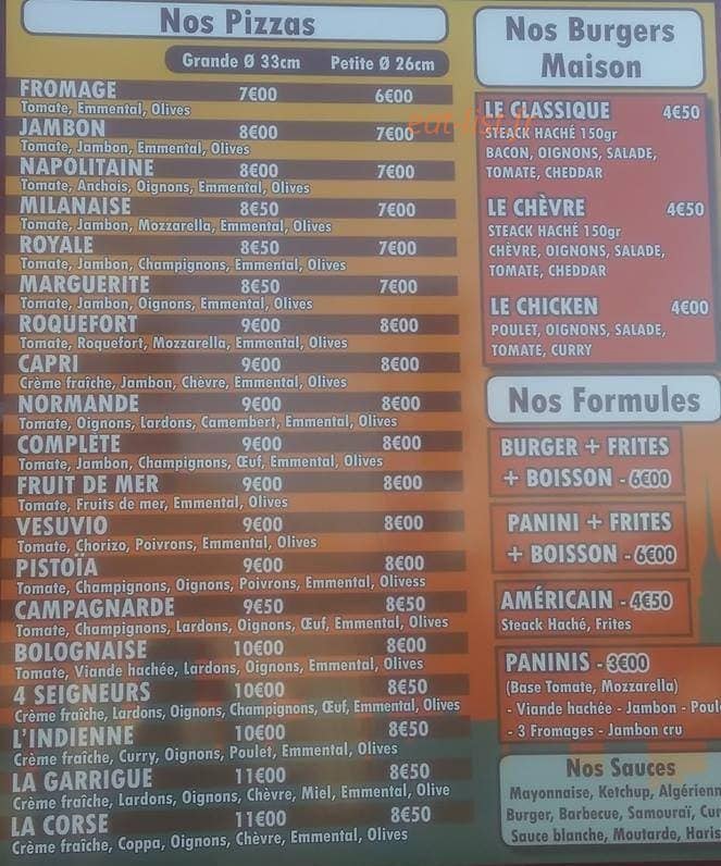 Pizza de combaillaux — carte page 1