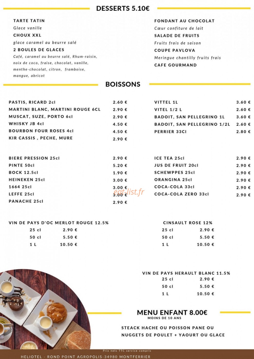 Heliotel — carte page 2