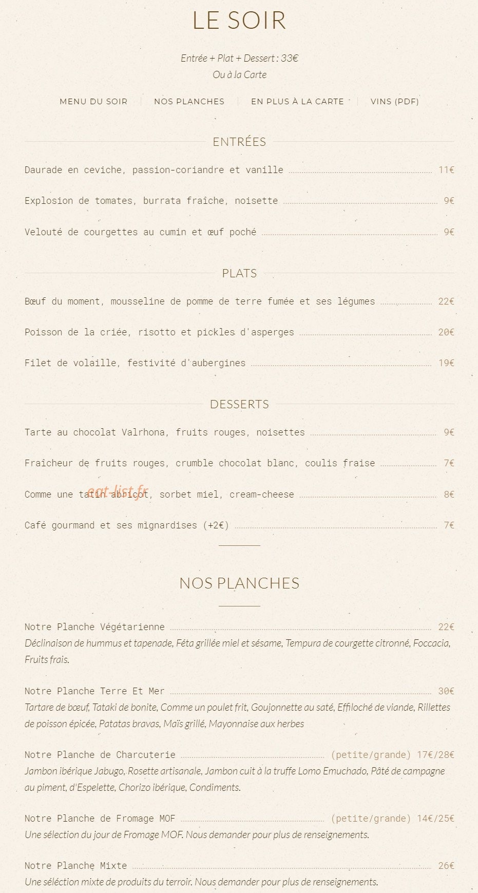 Le Mas De Julie — carte page 2