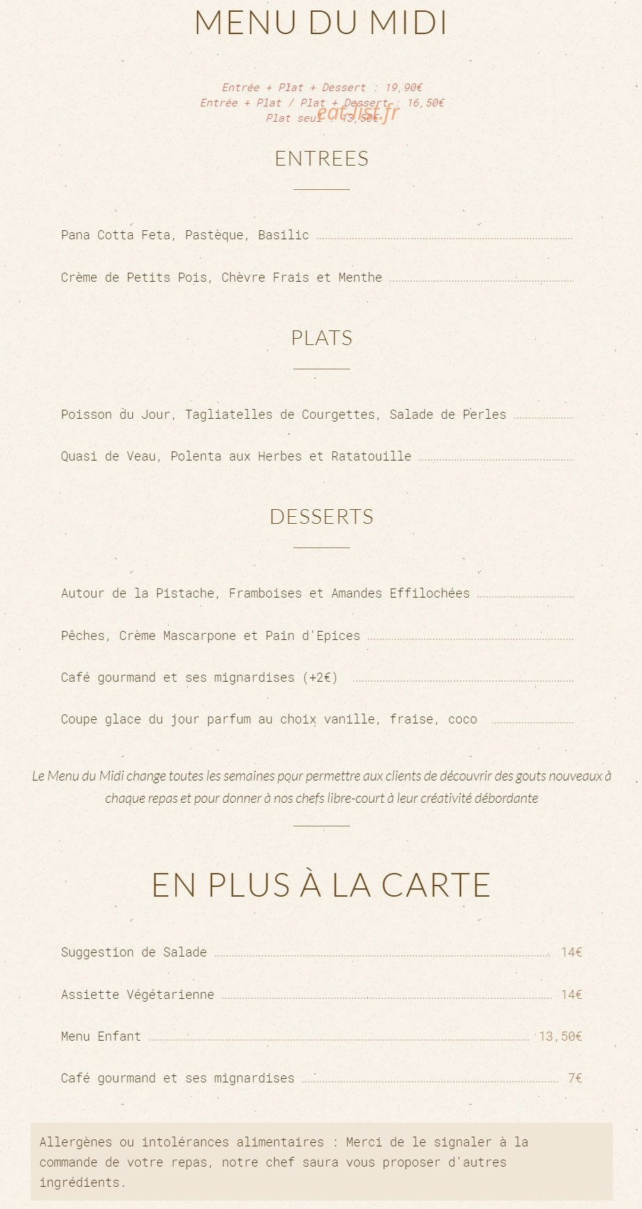 Le Mas De Julie — carte page 1