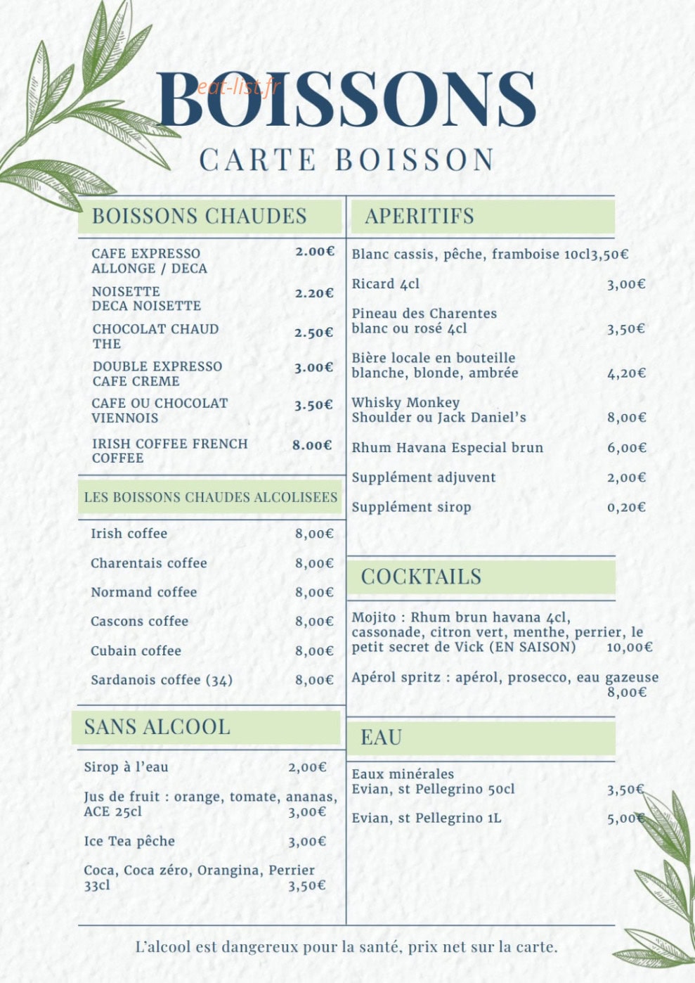 50 Nuances du Goût — carte page 2
