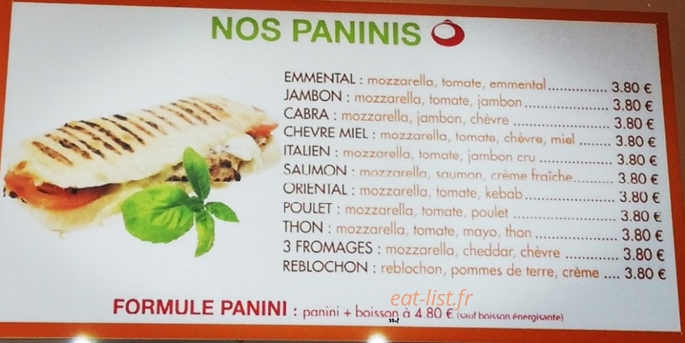 O Snack — carte page 2