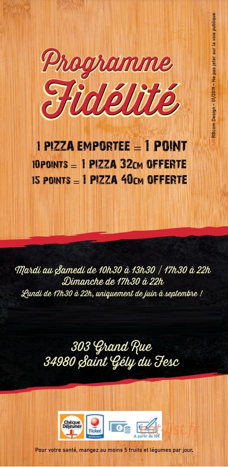 Bil Pizza — carte page 6