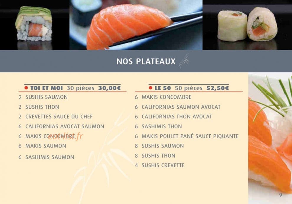 Sushi-Riz — carte page 9