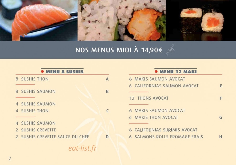 Sushi-Riz — carte page 2