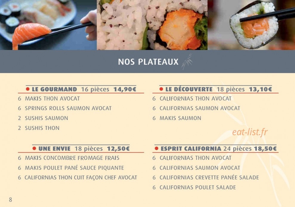 Sushi-Riz — carte page 8