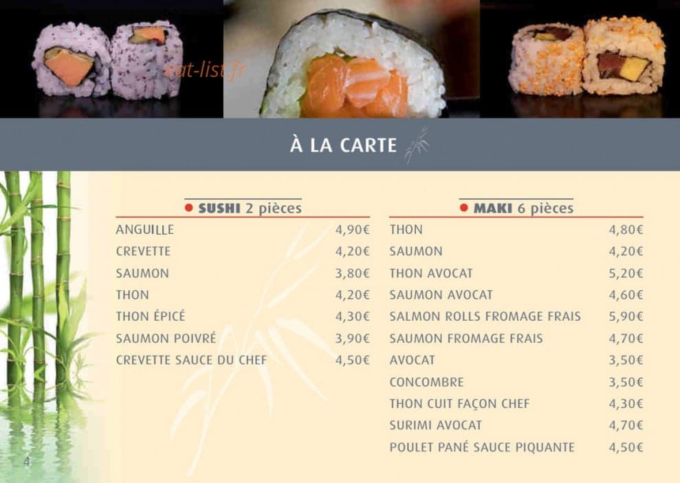 Sushi-Riz — carte page 4