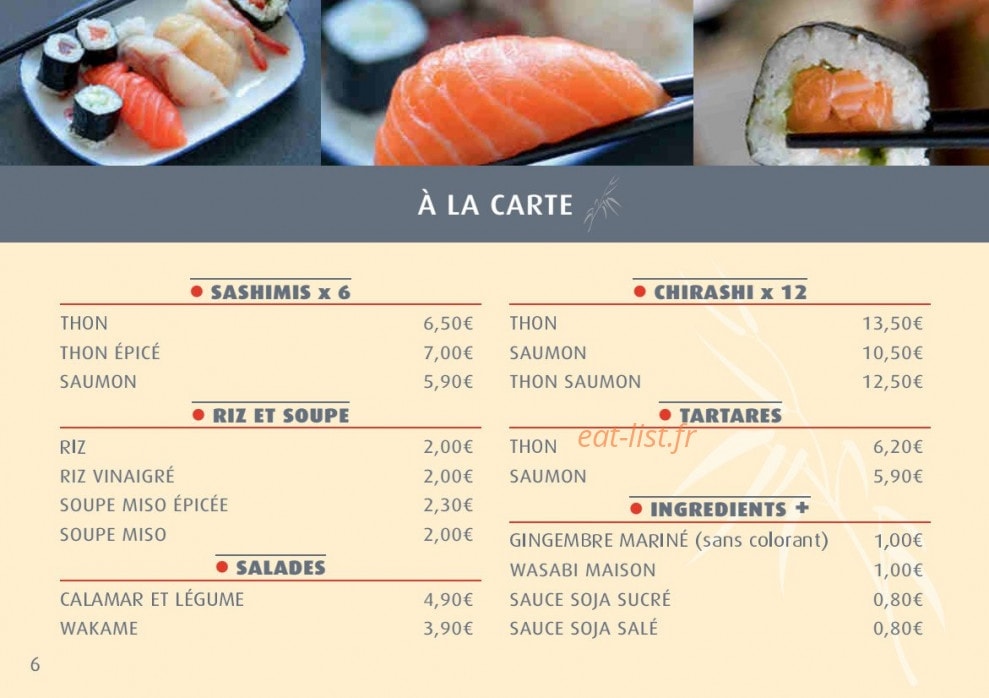 Sushi-Riz — carte page 6